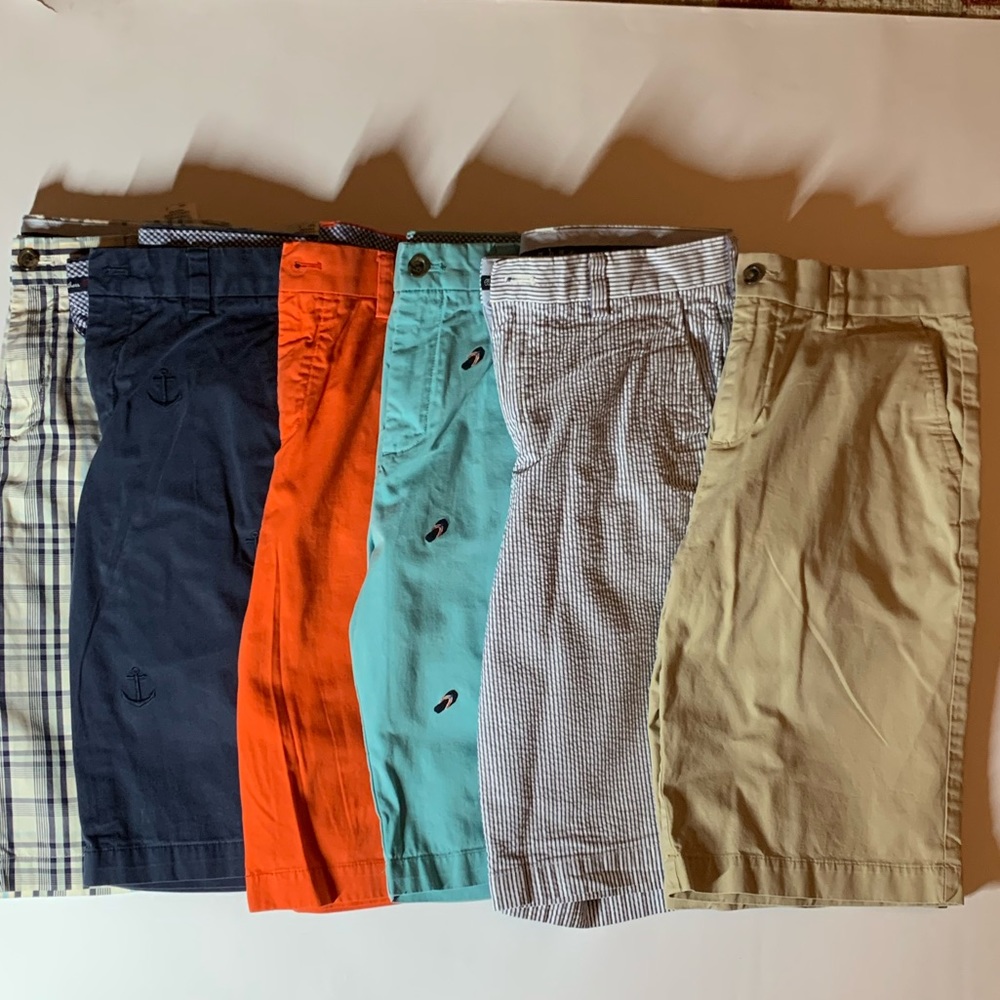 Six Pairs Brooks Brothers Dress Shorts Sz 14